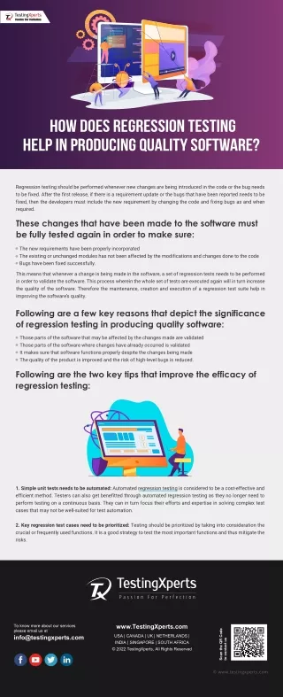 how does regression testing help in producing
