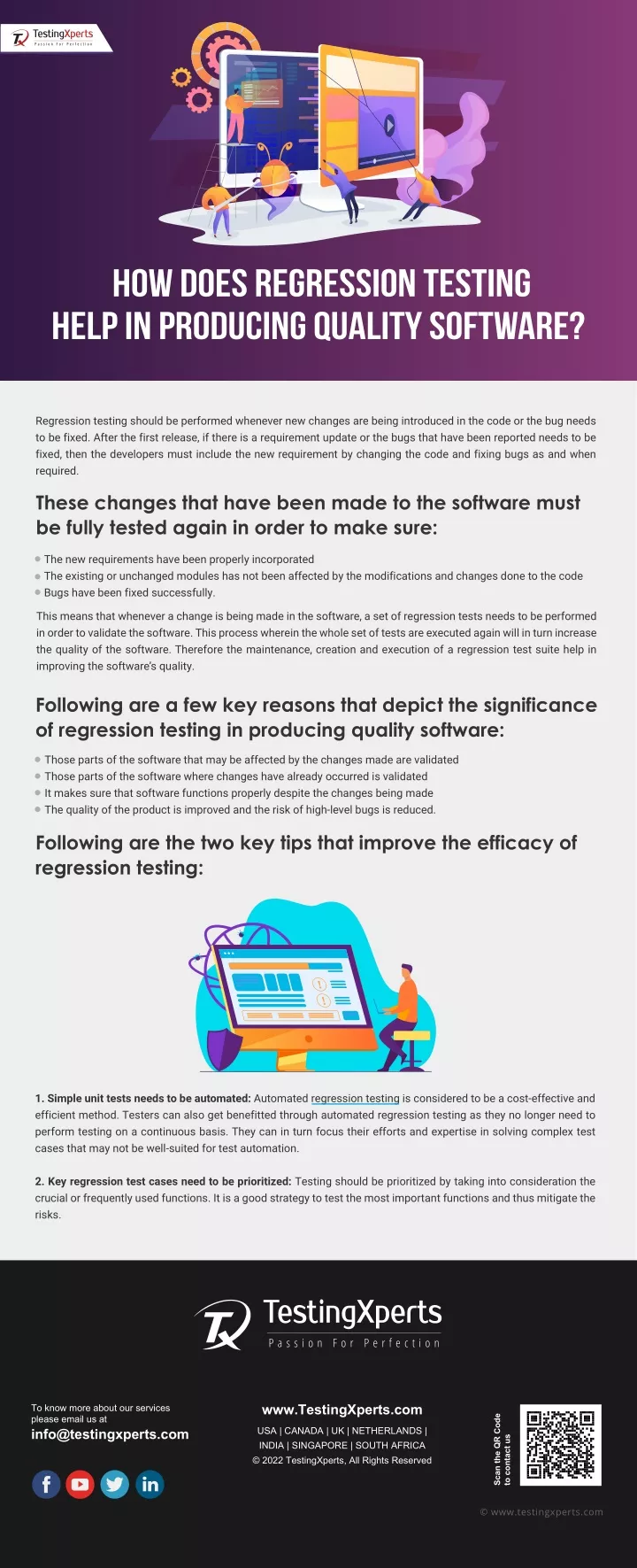 how does regression testing help in producing