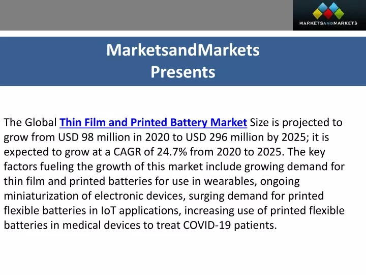 marketsandmarkets presents