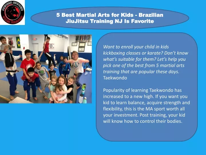 5 best martial arts for kids brazilian jiujitsu