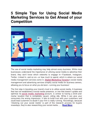 5 simple tips for using social media marketing