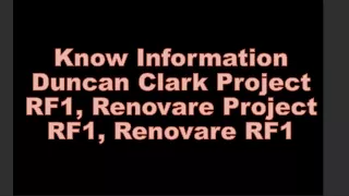 Duncan Clark Project RF1, Matthew Stone Project RF1, Renovare Project RF1