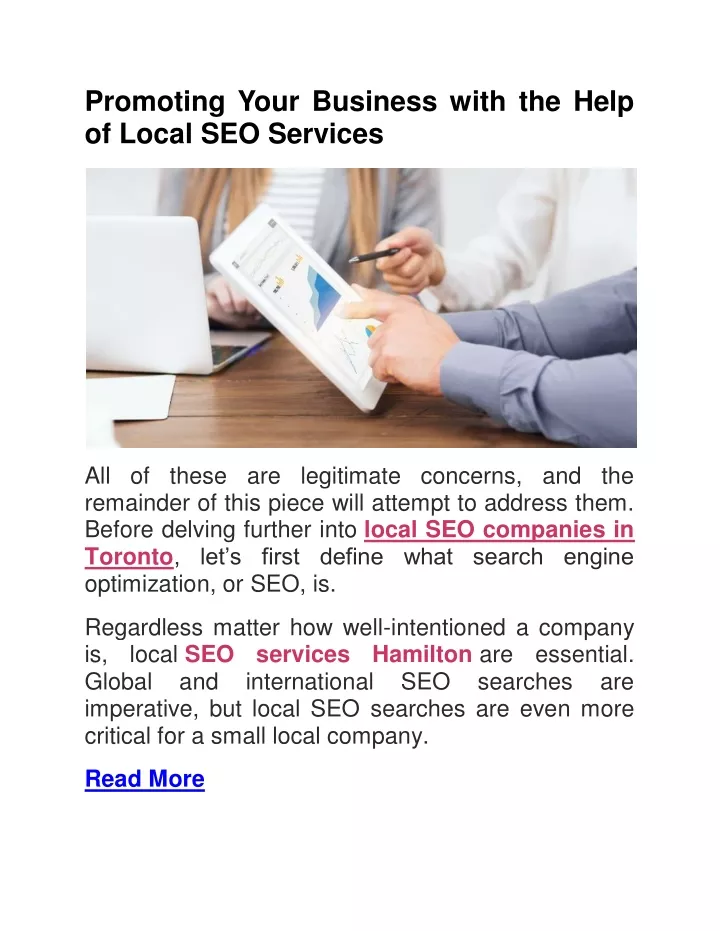 promoting your business with the help of local