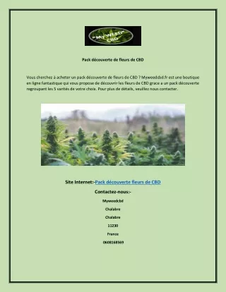 Pack découverte de fleurs de CBD