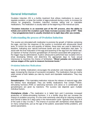 Ovulation Induction Treatment - IVF Spring