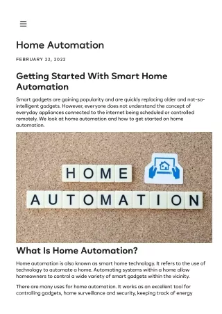 What Is Smart Home Automation?