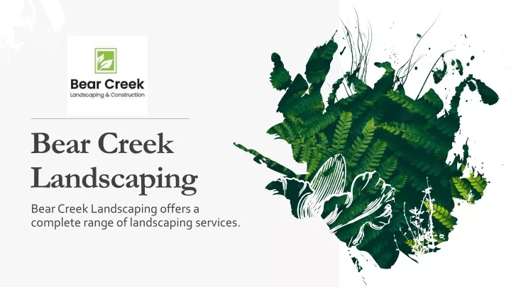 bear creek landscaping