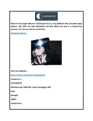 Blackpink Albums  Catchopcd.net