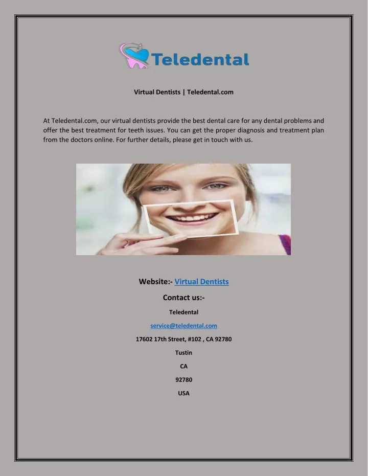 virtual dentists teledental com