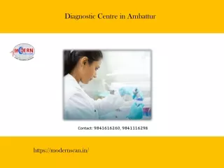 Diagnostic Centre in Ambattur