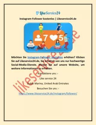 Instagram-Follower kostenlos | Likeservice24.de