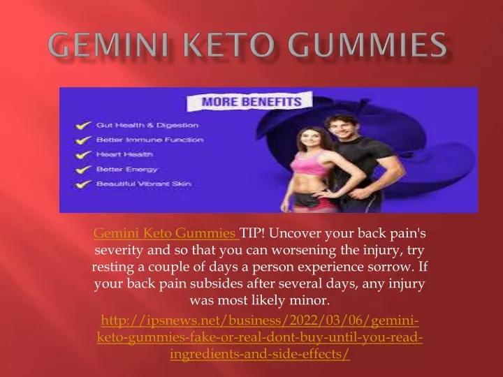 gemini keto gummies tip uncover your back pain