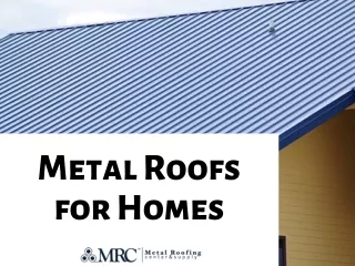 Looking For Metal Roofing For Homes