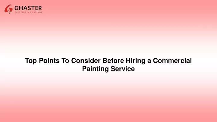 top points to consider before hiring a commercial