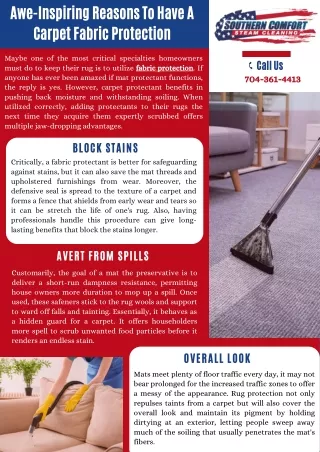 Reasons To Have A Carpet Fabric Protection