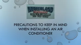 Precautions to Keep in Mind When Installing an Air Conditioner