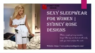 Make Your Night More Grateful To Buy Sexy Sleepwear For Women