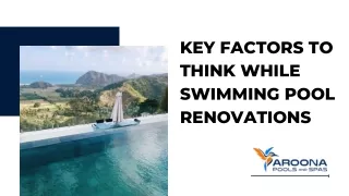 Key Factors to Think While Swimming Pool Renovations