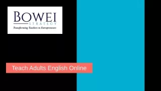 Tutoring English Online - Bowei Strategy