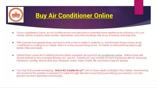 Sathya Air Conditioner