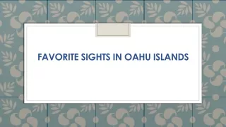 favorite sights in oahu islands