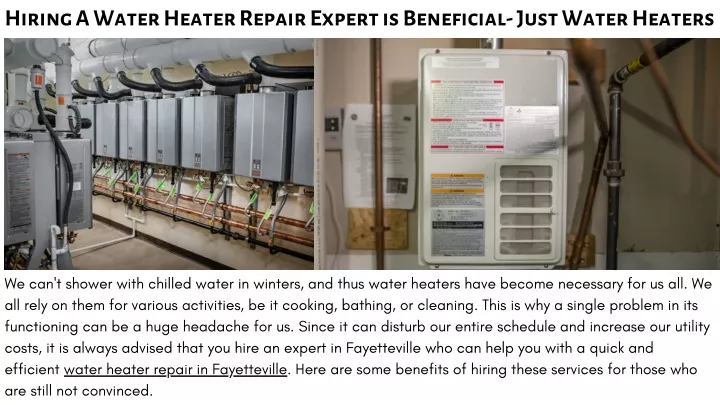 hiring a water heater repair expert is beneficial