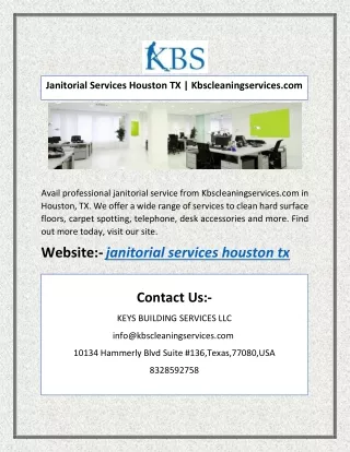 janitorial services houston
