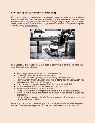 interesting facts about hair dressing hair