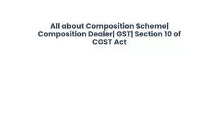All about Composition Scheme