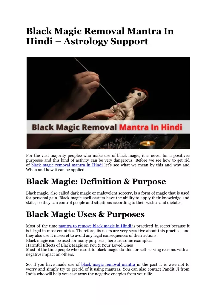 black magic removal mantra in hindi astrology support