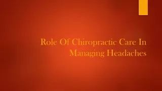 Role Of Chiropractic Care In Managing Headaches