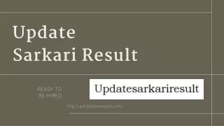 Update Sarkari Result PPT on Sarkari Job Results