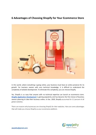 6 advantages of choosing shopify for your