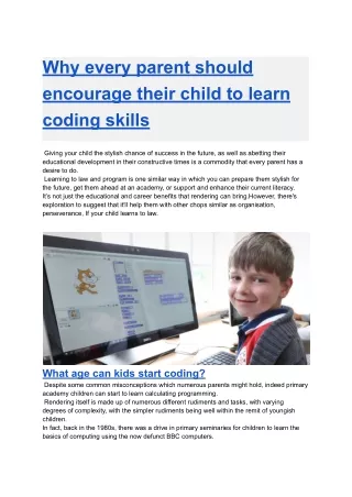 why every parent should encourage their child