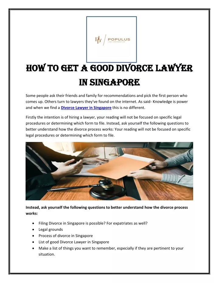how to get a good divorce lawyer
