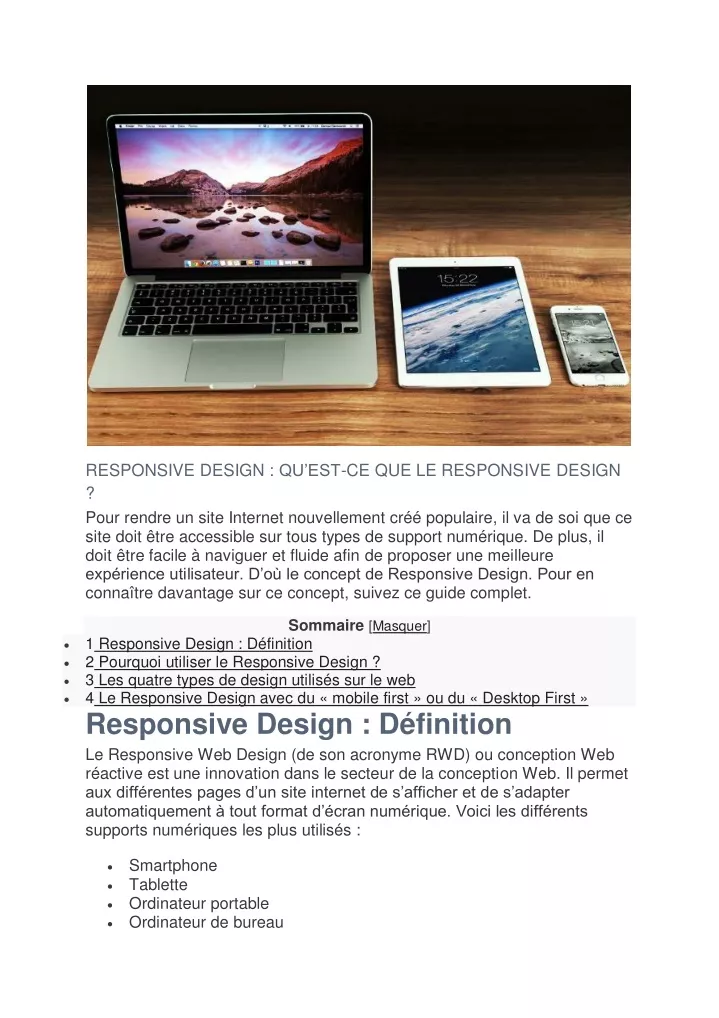 responsive design qu est ce que le responsive