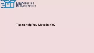 tips to help you move in nyc