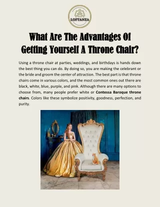Buy Contessa Baroque Throne Chair Online | Loftanza