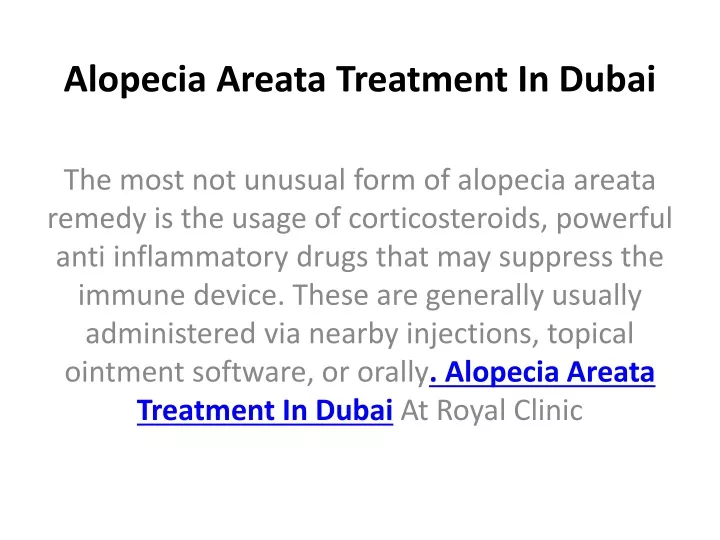 alopecia areata treatment in dubai