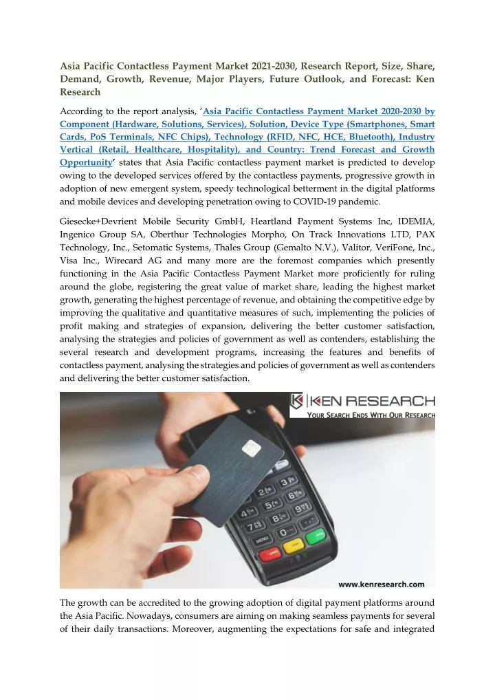 asia pacific contactless payment market 2021 2030