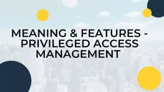 meaning features privileged access management