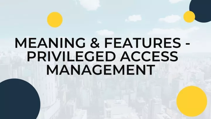 meaning features privileged access management