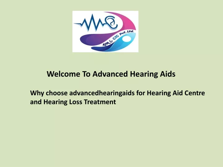 welcome to advanced hearing aids