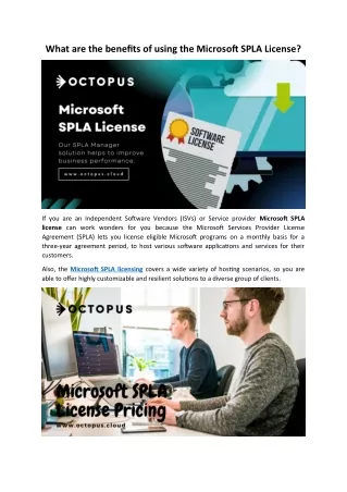 what are the benefits of using the microsoft spla