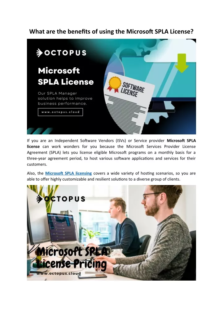 what are the benefits of using the microsoft spla