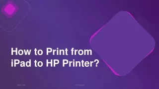 how to print from ipad to hp printer