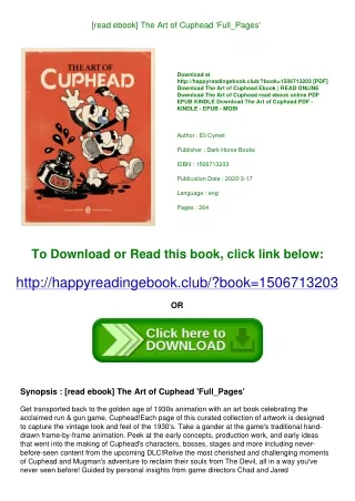[read ebook] The Art of Cuphead 'Full_Pages'