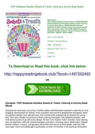 <*READ*> PDF Notebook Doodles Sweets &amp; Treats Coloring &amp; Activity Book E