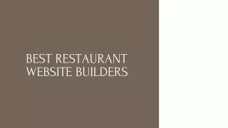 best restaurant website builders