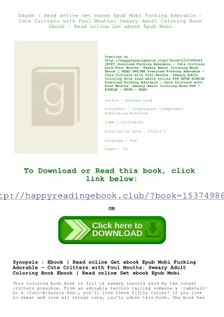 Ebook  Read online Get ebook Epub Mobi Fucking Adorable - Cute Critters with Fou
